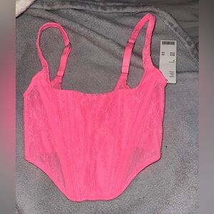 NWT! Urban Outfitters bright pink corset size medium